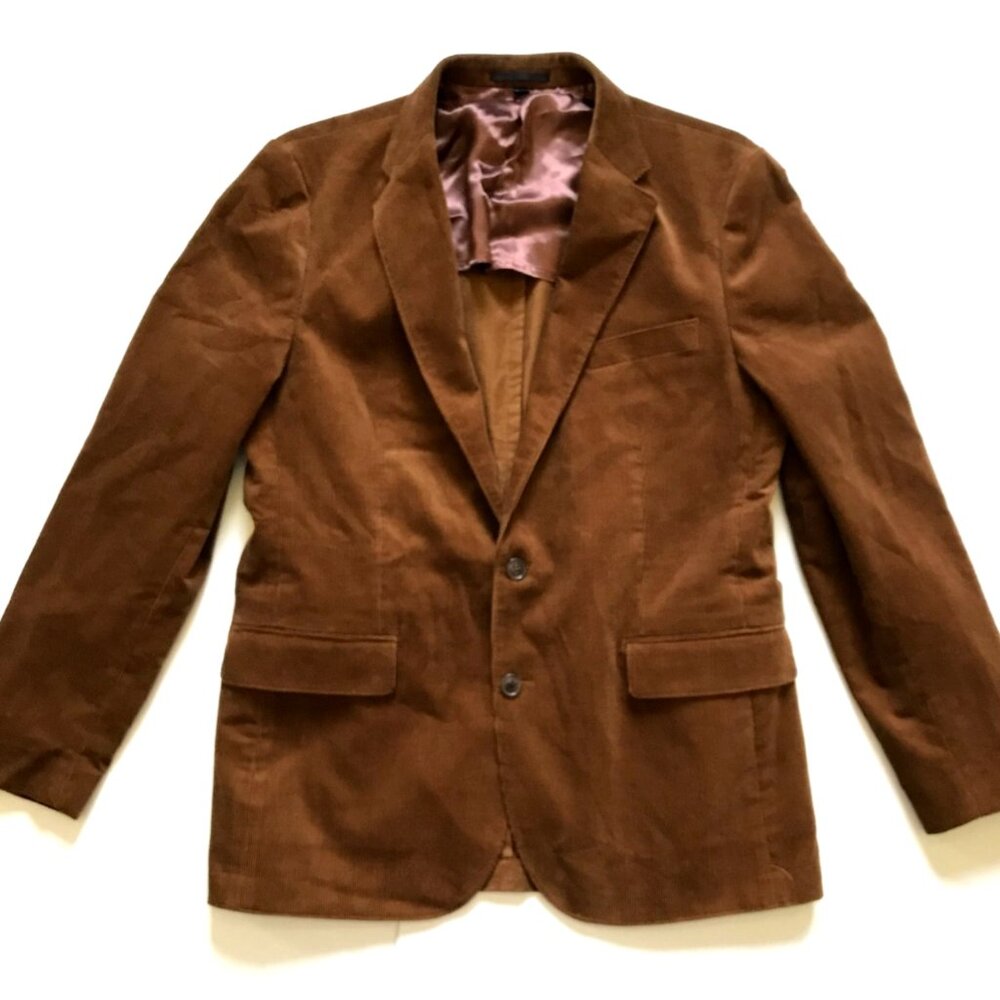 NWT JCREW Slim Fit Corduroy Blazer Sport Coat Suit Jacket Mens 42 R Brown BQ471